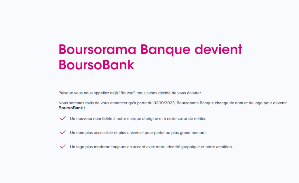 Boursorama devient Boursobank 